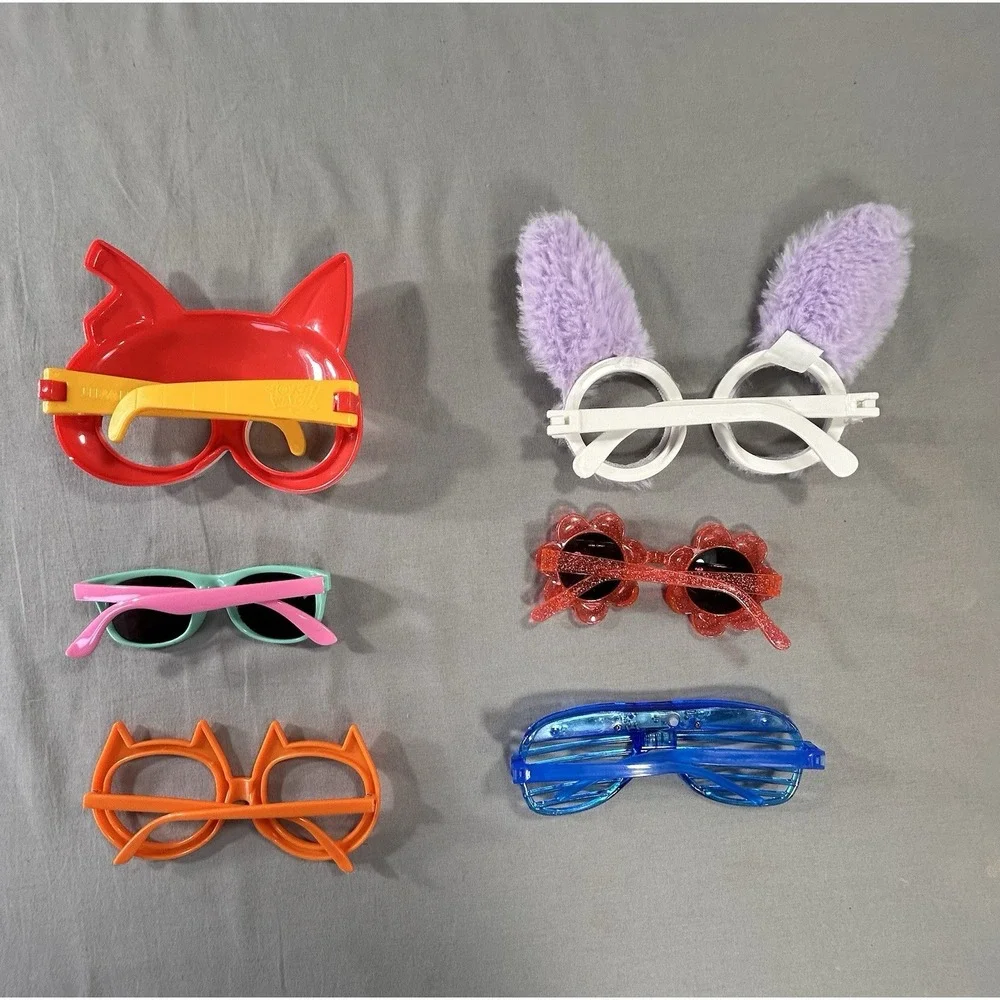 Kids Play Glasses Lot Of 6 Different Sizes And Shapes Have Some Wear Dress Up
